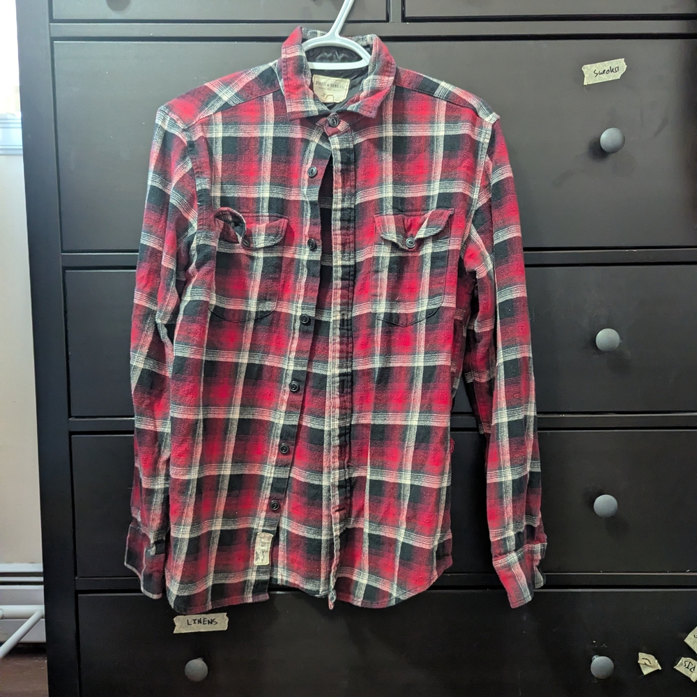 Men's Red Plaid Shirt